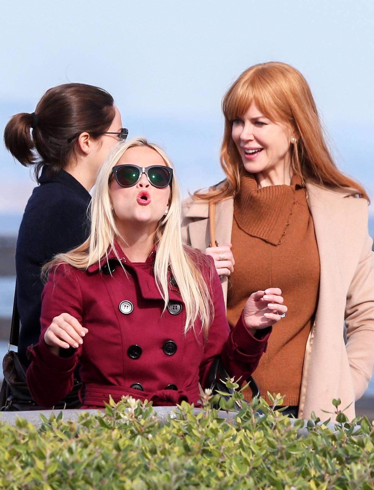 TV Series Big Little Lies Reese Witherspoon Red Trench Coat
