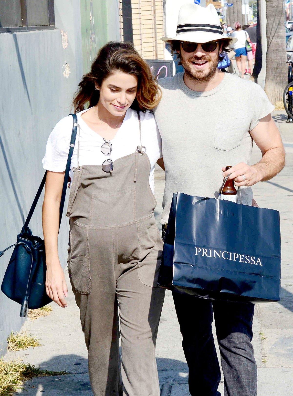 Pregnant Nikki Reed Cuddles Up To Ian Somerhalder For Sunday Stroll 