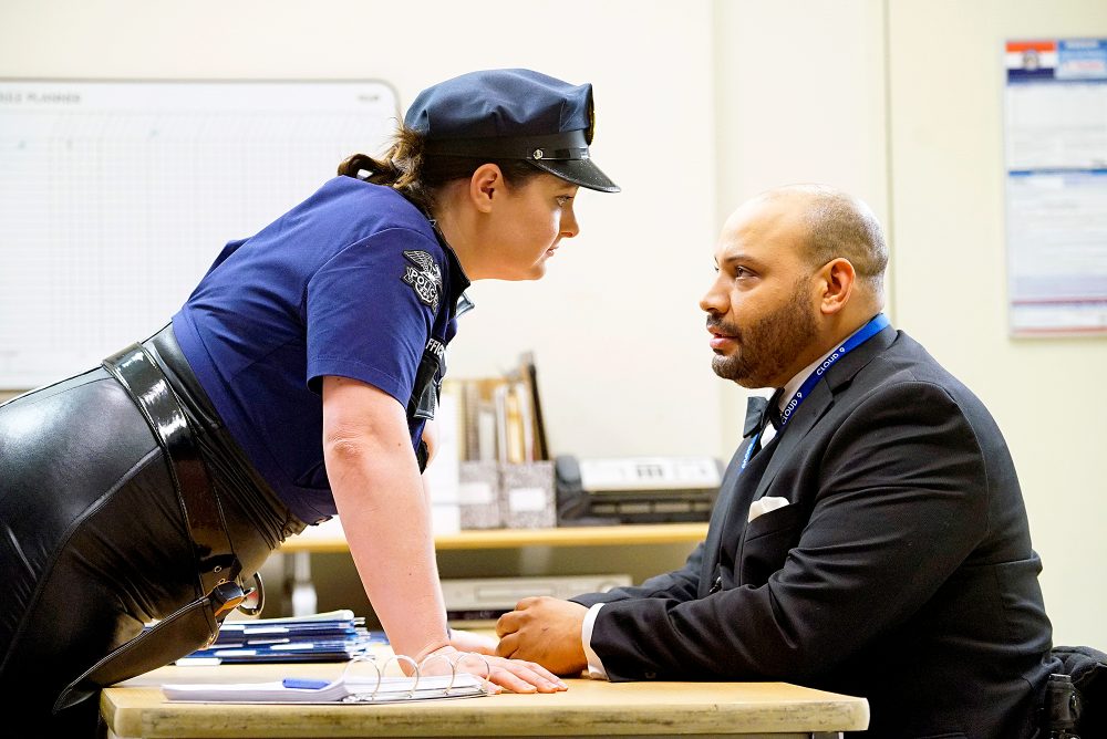 54 Build Presents Colton Dunn Discussing Superstore Stock Photos