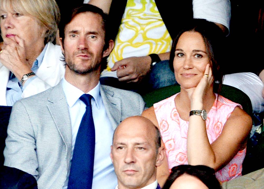Pippa Middleton and James Matthews on day nine of the Wimbledon Championships at the All England Lawn Tennis and Croquet Club, Wimbledon July 6, 2016.