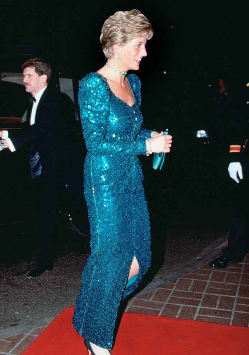 Princess Diana's Blue Sequined Dress Up for Auction | Us Weekly