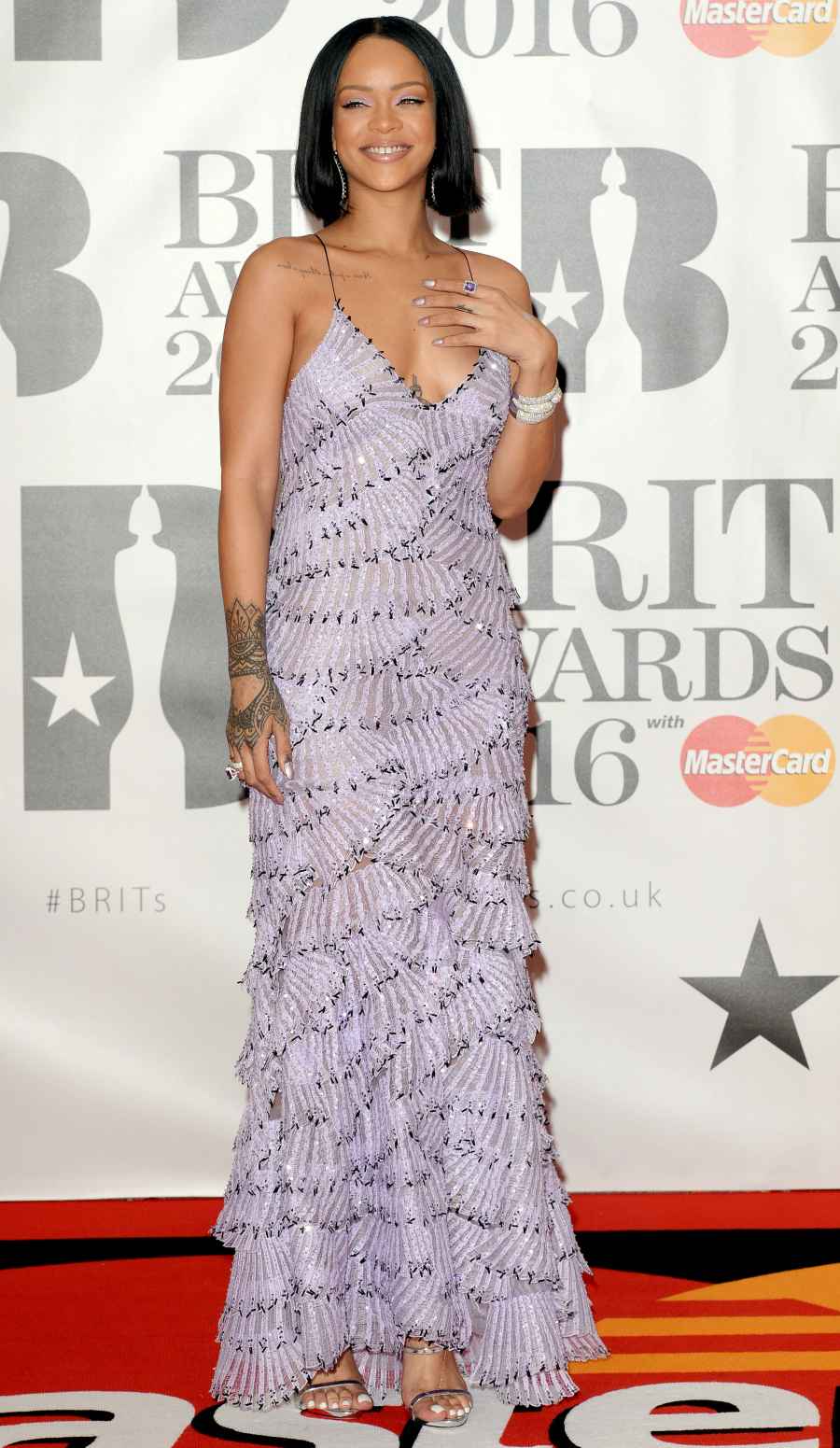 Rihanna Rocks a Bump-Baring Alaïa Crop Top and Skirt Set
