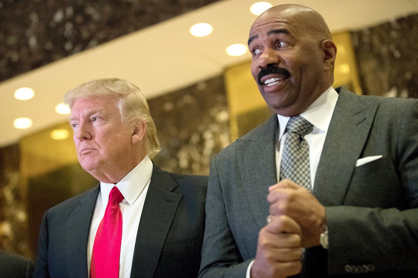 Steve Harvey Meets With Donald Trump Us Weekly